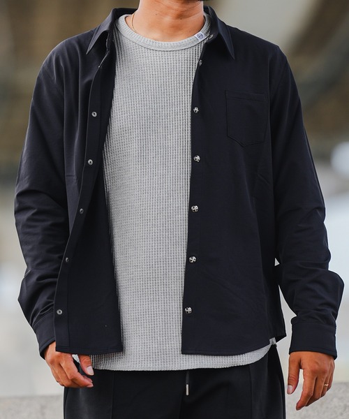 adamsJUGGLER（アダムスジャグラー）の「RTEGクロス-Bロングシャツ（シャツ/ブラウス・メンズ・ブラック/ホワイト・M/S/XL/L）」の21枚目の写真