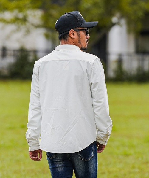 adamsJUGGLER（アダムスジャグラー）の「RTEGクロス-Bロングシャツ（シャツ/ブラウス・メンズ・ブラック/ホワイト・M/S/XL/L）」の14枚目の写真