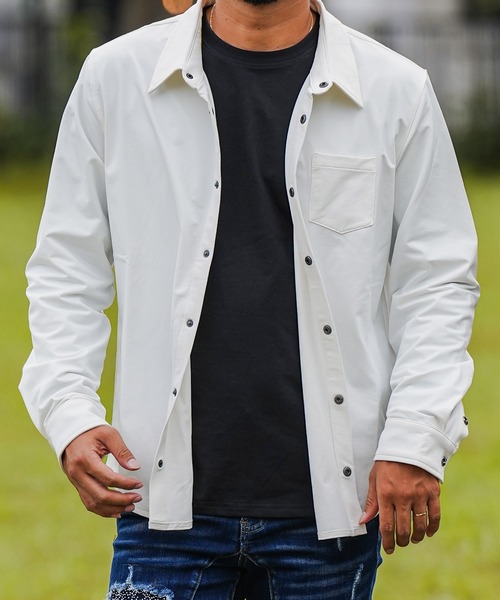 adamsJUGGLER（アダムスジャグラー）の「RTEGクロス-Bロングシャツ（シャツ/ブラウス・メンズ・ブラック/ホワイト・M/S/XL/L）」の15枚目の写真