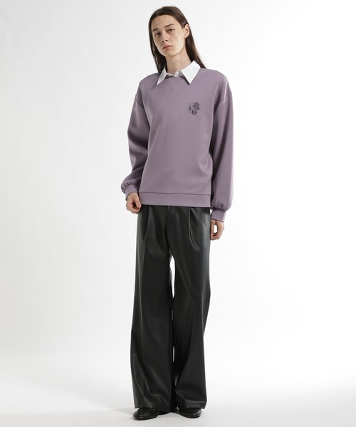 HARE(ハレ)の「マルチマテリアルフラワーコラージュバックプリントスウェット(HARE)(スウェット・メンズ・ホワイト/ブラック/グレー/パープル・SMALL/MEDIUM)」の17枚目の写真