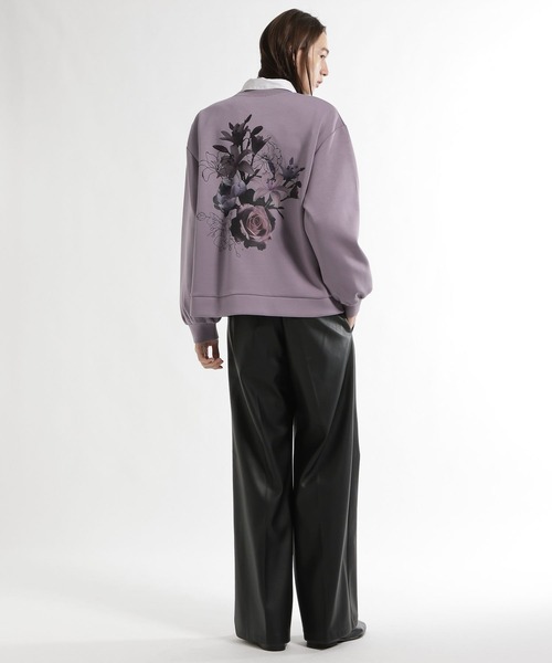 HARE(ハレ)の「マルチマテリアルフラワーコラージュバックプリントスウェット(HARE)(スウェット・メンズ・ホワイト/ブラック/グレー/パープル・SMALL/MEDIUM)」の19枚目の写真