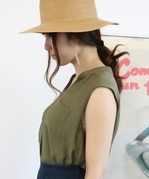 N.（N. Natural Beauty Basic）（エヌエヌナチュラルビューティーベーシック）の「◇ビエラブラウス ノースリーブ（シャツ/ブラウス・レディース・ネイビー/ブルー/ホワイト/ピンク/カーキ/ブルー系その他・MEDIUM）」の17枚目の写真