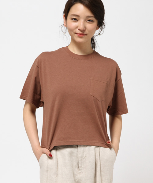 Khaju（カージュ）の「GILDAN: ビックショートTEE(brown)（Tシャツ/カットソー・レディース・ブラウン系その他・ONE SIZE）」の3枚目の写真