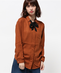 VENCEEXCHANGE | ボウタイ付きレーヨン比翼シャツ (シャツ/ブラウス)