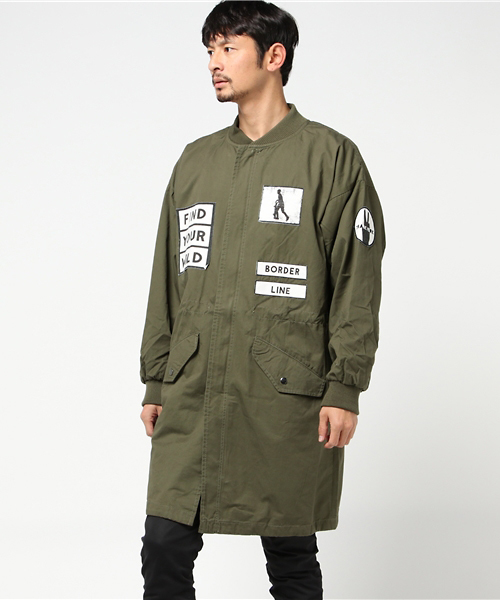 VENCEEXCHANGE(ヴァンスエクスチェンジ)の「ロングワッペンMA-1(MA-1・メンズ・ブラック/ダークグリーン・MEDIUM/LARGE)」の2枚目の写真