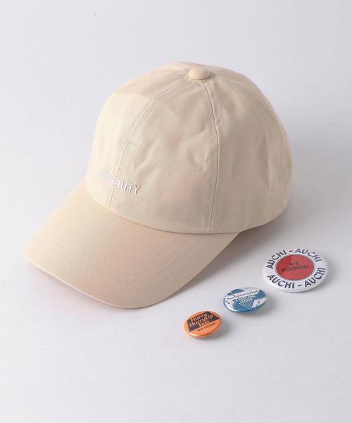 Another Edition（アナザーエディション）の「【WEB店舗限定】缶バッチロゴキャップ◆（キャップ・レディース・ライトグレー/ベージュ/レッド・FREE）」の2枚目の写真