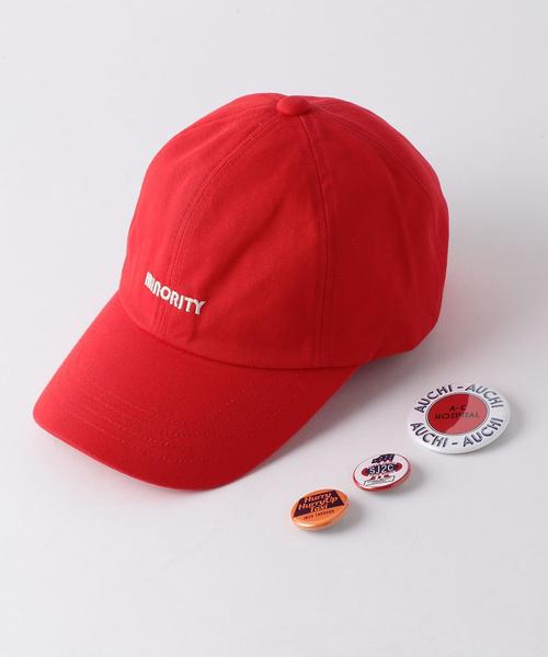 Another Edition（アナザーエディション）の「【WEB店舗限定】缶バッチロゴキャップ◆（キャップ・レディース・ライトグレー/ベージュ/レッド・FREE）」の3枚目の写真