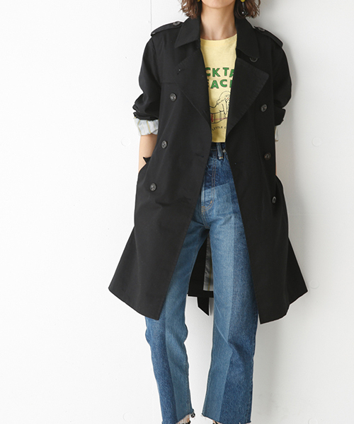 SLY（スライ）の「EDIE TRENCH COAT（トレンチコート・レディース・ベージュ/ライトブルー/ブラック・2/1）」の2枚目の写真