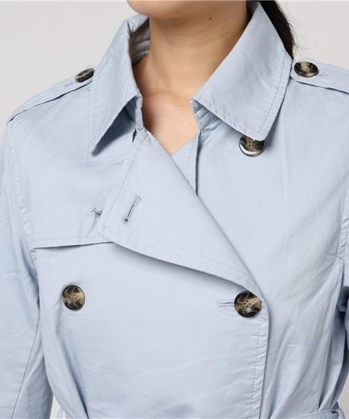 SLY（スライ）の「EDIE TRENCH COAT（トレンチコート・レディース・ベージュ/ライトブルー/ブラック・2/1）」の7枚目の写真