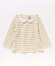 PETIT BATEAU | 衿つきマリニエールブラウス(シャツ/ブラウス)