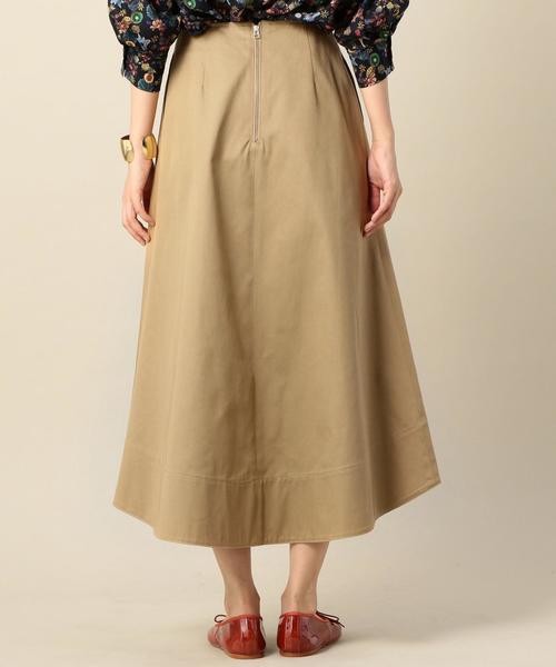 BEAUTY&YOUTH UNITED ARROWS（ビューティーアンドユースユナイテッドアローズ）の「BY コットンチノバックロングフレアスカート ◆（スカート・レディース・ベージュ/ブラウン/オリーブ・SMALL/MEDIUM）」の12枚目の写真