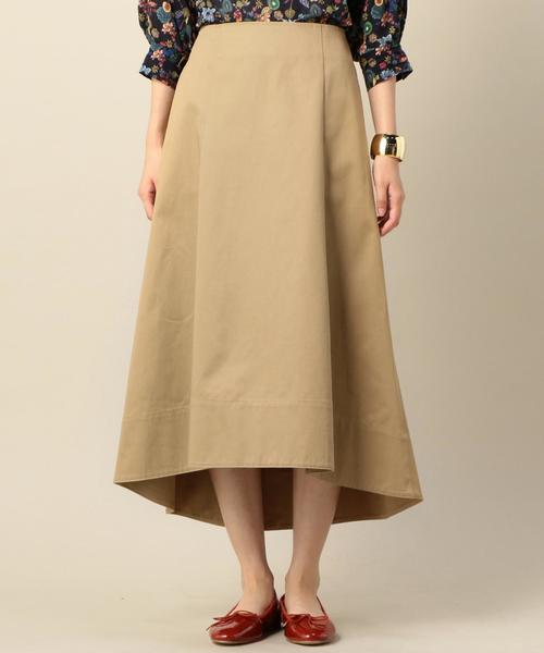 BEAUTY&YOUTH UNITED ARROWS（ビューティーアンドユースユナイテッドアローズ）の「BY コットンチノバックロングフレアスカート ◆（スカート・レディース・ベージュ/ブラウン/オリーブ・SMALL/MEDIUM）」の13枚目の写真