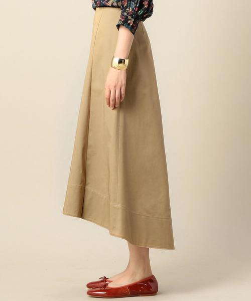 BEAUTY&YOUTH UNITED ARROWS（ビューティーアンドユースユナイテッドアローズ）の「BY コットンチノバックロングフレアスカート ◆（スカート・レディース・ベージュ/ブラウン/オリーブ・SMALL/MEDIUM）」の14枚目の写真