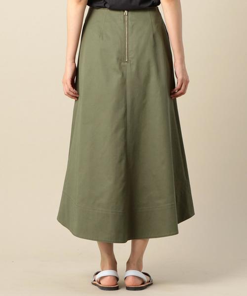 BEAUTY&YOUTH UNITED ARROWS（ビューティーアンドユースユナイテッドアローズ）の「BY コットンチノバックロングフレアスカート ◆（スカート・レディース・ベージュ/ブラウン/オリーブ・SMALL/MEDIUM）」の4枚目の写真
