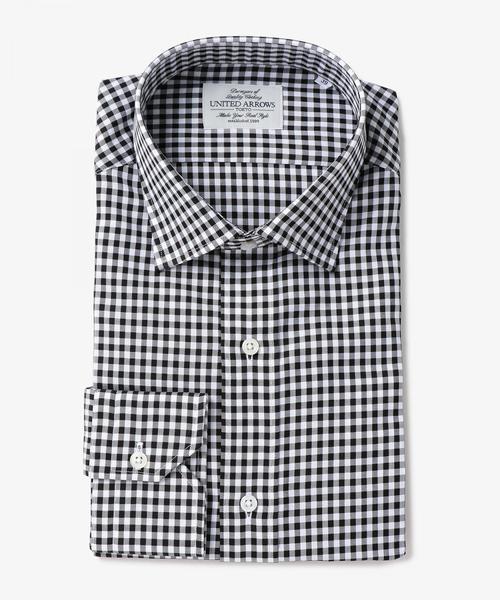 UNITED ARROWS（ユナイテッドアローズ）の「UADT ギンガムチェック セミワイド カラー（シャツ/ブラウス・メンズ・ブラック/ケリー・40cm/39cm/37cm/41cm/42cm/38cm/43cm）」の2枚目の写真