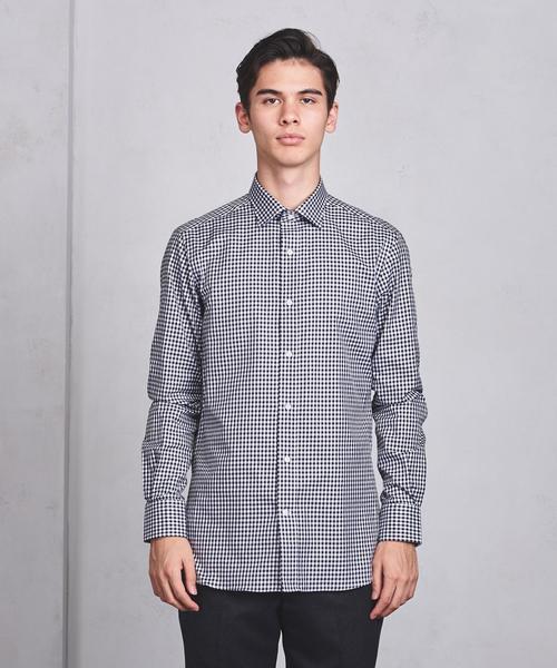 UNITED ARROWS（ユナイテッドアローズ）の「UADT ギンガムチェック セミワイド カラー（シャツ/ブラウス・メンズ・ブラック/ケリー・40cm/39cm/37cm/41cm/42cm/38cm/43cm）」の4枚目の写真