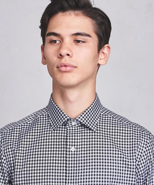 UNITED ARROWS（ユナイテッドアローズ）の「UADT ギンガムチェック セミワイド カラー（シャツ/ブラウス・メンズ・ブラック/ケリー・40cm/39cm/37cm/41cm/42cm/38cm/43cm）」の6枚目の写真
