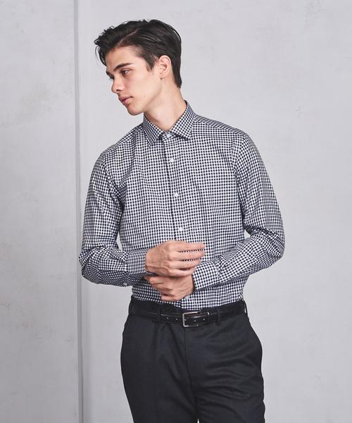 UNITED ARROWS（ユナイテッドアローズ）の「UADT ギンガムチェック セミワイド カラー（シャツ/ブラウス・メンズ・ブラック/ケリー・40cm/39cm/37cm/41cm/42cm/38cm/43cm）」の10枚目の写真