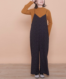 POU DOU DOU | デシン花びらプリントオールインワン(つなぎ/オールインワン)