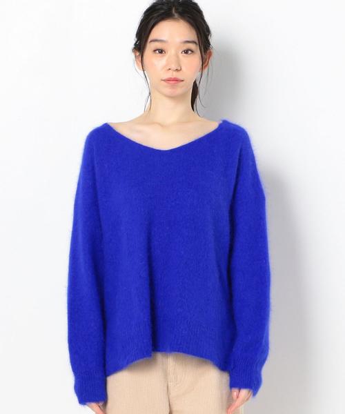 Another Edition（アナザーエディション）の「アンゴラプルオーバー（ニット/セーター・レディース・モカ/ロイヤルブルー/ピンク・FREE）」の5枚目の写真