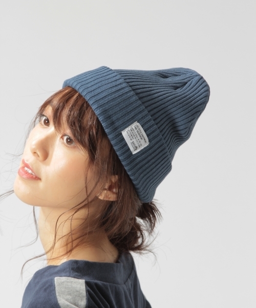 BAYFLOW(ベイフロー)の「BAYFLOW/ウォッシュ加工ワッチ(WOMEN)(ニットキャップ/ビーニー・レディース・ライトブルー/ブルー・FREE)」の2枚目の写真