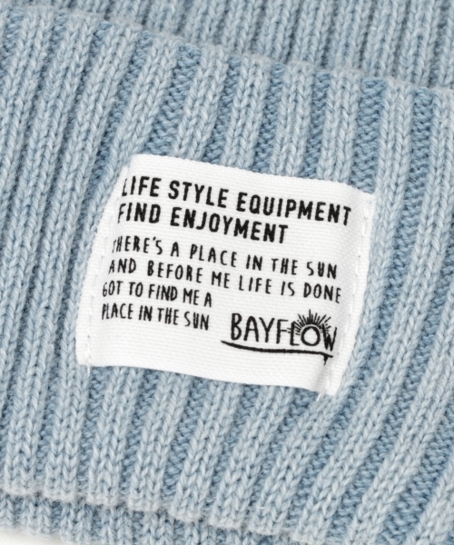 BAYFLOW(ベイフロー)の「BAYFLOW/ウォッシュ加工ワッチ(WOMEN)(ニットキャップ/ビーニー・レディース・ライトブルー/ブルー・FREE)」の7枚目の写真