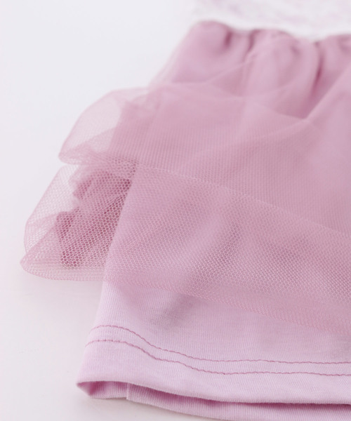 Catherine Cottage（キャサリンコテージ）の「レーシーチュールドレス ワンピース（ワンピース・キッズ・ピンク/ホワイト/ライラック/ブラック/ネイビー/ベージュ/サックスブルー/ブラック×ブラック/コーラルピンク・130/120/110/140）」の16枚目の写真