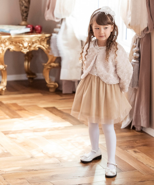 Catherine Cottage（キャサリンコテージ）の「レーシーチュールドレス ワンピース（ワンピース・キッズ・ピンク/ホワイト/ライラック/ブラック/ネイビー/ベージュ/サックスブルー/ブラック×ブラック/コーラルピンク・130/120/110/140）」の17枚目の写真