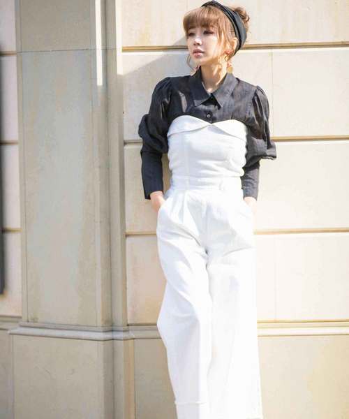 eimy istoire デニムベアロンパース 