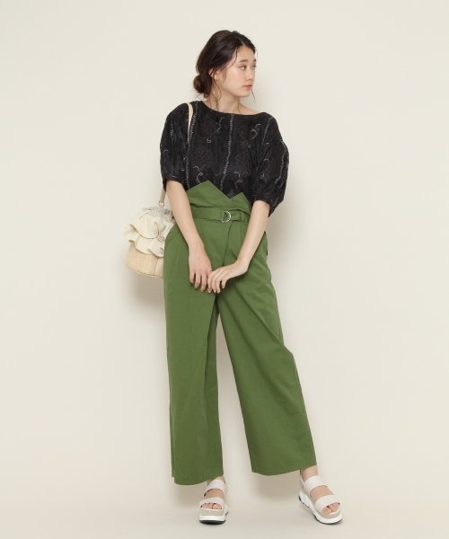 PAGEBOY（ページボーイ）の「刺繍ボリュームスリーブブラウス（シャツ/ブラウス・レディース・ブラック/グレー/オフホワイト・FREE）」の5枚目の写真