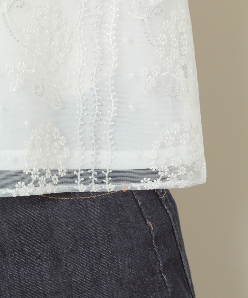 PAGEBOY（ページボーイ）の「刺繍ボリュームスリーブブラウス（シャツ/ブラウス・レディース・ブラック/グレー/オフホワイト・FREE）」の12枚目の写真