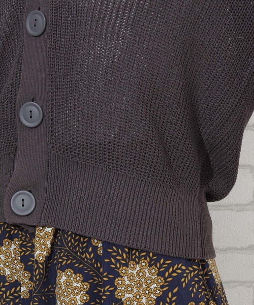 ROPE' PICNIC(ロペピクニック)の「畦編カーディガン(カーディガン/ボレロ・レディース・スミクロ/ベージュ・38/40)」の7枚目の写真