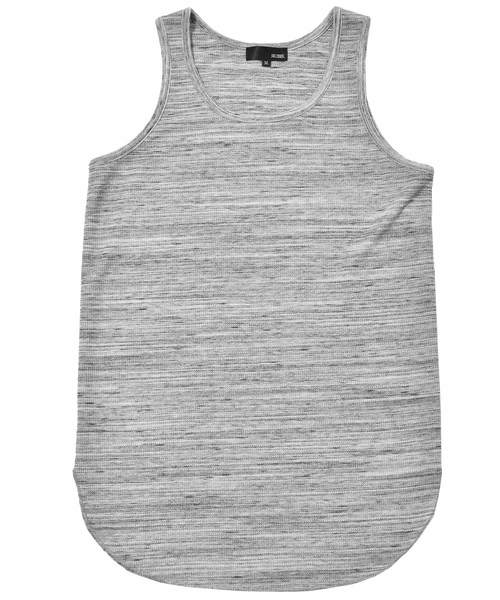 MinoriTY(マイノリティ)の「抗菌防臭加工ワッフルロング丈タンクトップ ノースリーブ(タンクトップ・メンズ・オフホワイト/ベージュ/ネイビー/ブラック/ピンク/カーキ/杢グレー・L/XL/M)」の18枚目の写真