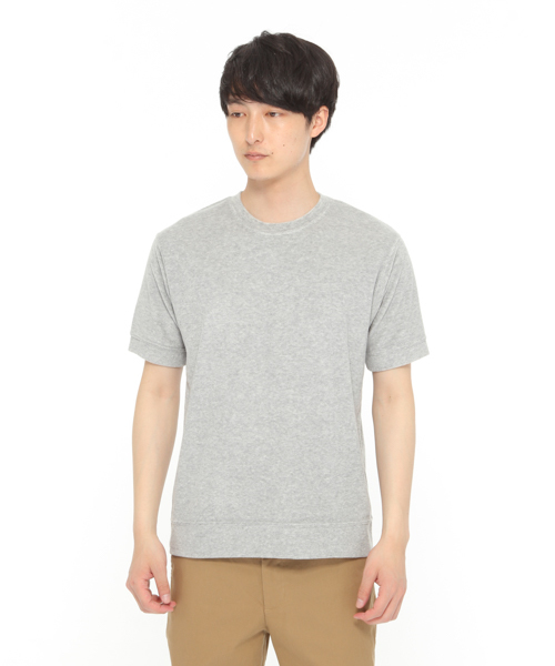 LAKOLE(ラコレ)の「【抗菌防臭】TCパイル半袖Tシャツ / LAKOLE(Tシャツ/カットソー・メンズ・ホワイト/パープル/グレー・LARGE/MEDIUM)」の7枚目の写真