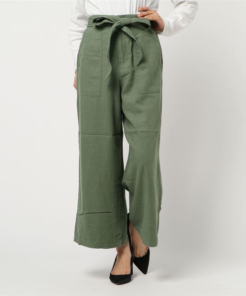 LBC(エルビーシー)の「リネンレーヨンワイドタックパンツ(その他パンツ・レディース・オリーブ/ネイビー/ベージュ・M/L)」の7枚目の写真