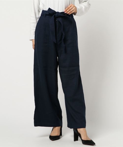 LBC(エルビーシー)の「リネンレーヨンワイドタックパンツ(その他パンツ・レディース・オリーブ/ネイビー/ベージュ・M/L)」の8枚目の写真