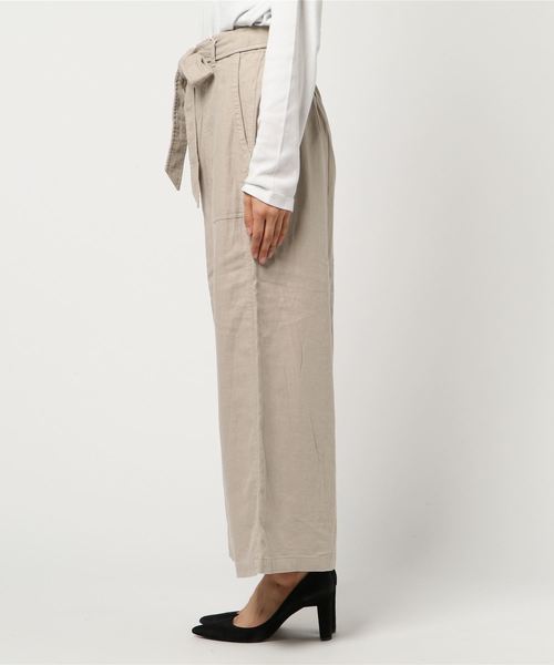 LBC(エルビーシー)の「リネンレーヨンワイドタックパンツ(その他パンツ・レディース・オリーブ/ネイビー/ベージュ・M/L)」の5枚目の写真