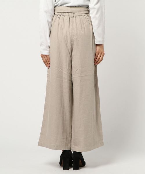 LBC(エルビーシー)の「リネンレーヨンワイドタックパンツ(その他パンツ・レディース・オリーブ/ネイビー/ベージュ・M/L)」の4枚目の写真