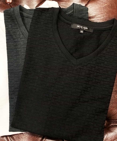 MICHEL KLEIN HOMME (ミッシェルクランオム)の「カットソー(スラブリンクスキカ)(Tシャツ/カットソー・メンズ・ホワイト/ベージュ/カーキ/ブラック・LL/S/M/L/XL/46/51/48)」の2枚目の写真