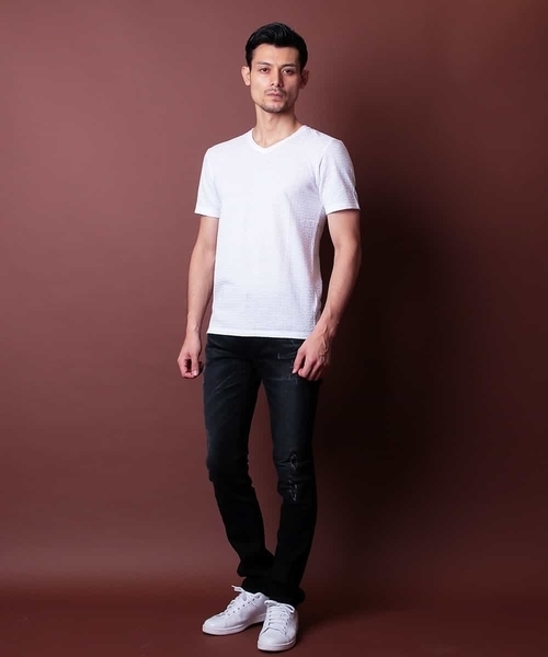 MICHEL KLEIN HOMME (ミッシェルクランオム)の「カットソー(スラブリンクスキカ)(Tシャツ/カットソー・メンズ・ホワイト/ベージュ/カーキ/ブラック・LL/S/M/L/XL/46/51/48)」の10枚目の写真