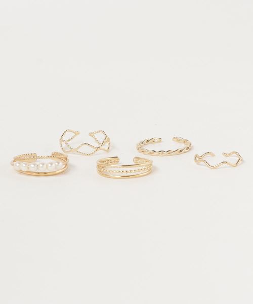 LOWRYS FARM（ローリーズファーム）の「ＦＷセットリング　800650（リング・レディース・その他1/その他2/その他12/その他/ブラウン/アイボリー・FREE）」の4枚目の写真