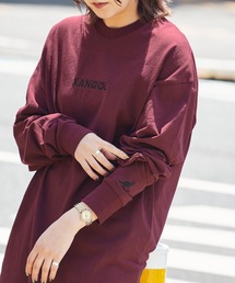 KANGOL | ▽WEB限定 KANGOL/カンゴール 別注ロゴ刺繍 L/S オーバーサイズカットソー(Tシャツ/カットソー)