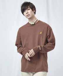KANGOL/カンゴール コラボ 別注ロゴ刺繍 L/S オーバーサイズカットソー 長袖Tシャツ