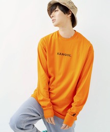 KANGOL | ▽WEB限定 KANGOL/カンゴール 別注ロゴ刺繍 L/S オーバーサイズカットソー(Tシャツ/カットソー)