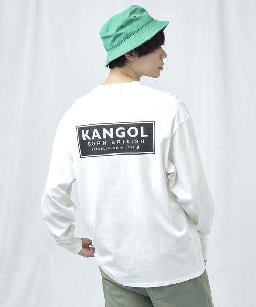 KANGOL(カンゴール)の「KANGOL/カンゴール コラボ 別注ロゴ刺繍 L/S オーバーサイズカットソー 長袖Tシャツ(Tシャツ/カットソー・メンズ・ホワイト/ブラック/パープル/ネイビー/グレー/ボルドー/ダークグリーン/オレンジ/ブラウン/サックスブルー/サンドベージュ/ブルー/パープル系その他/ピンク系その他/ダークベージュ/マスタード/ダークグレー/ライトピンク/グレー系その他2/グレー系その他/グリーン系その他/レッド/ブルー系その他2/ベージュ系その他/ブラック系その他/グリーン系その他4/ブルー系その他/ホワイト系その他/ブラック系その他2/グレー系その他3/グレー系その他5/グリーン系その他3/ブラウン系その他/グレー系その他4/ベージュ系その他2/ホワイト系その他2/グリーン系その他2/グリーン系その他5/ブルー系その他3/グレイッシュベージュ/ダークブラウン/アッシュブラウン/ホワイト系その他3/グリーン系その他6/ブラウン系その他3/ベージュ系その他3/グレー系その他6/ブラウン系その他2/ブラック系その他3/パープル系その他2/ブルー系その他4/グリーン系その他7/ホワイト系その他4/ブラック系その他4/パープル系その他3/パープル系その他4/その他1/ブルー系その他5/ベージュ系その他4/ベージュ系その他5・S/M/L/XL/XS)」の4枚目の写真