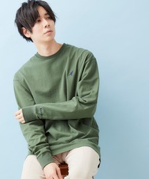 KANGOL/カンゴール コラボ 別注ロゴ刺繍 L/S オーバーサイズカットソー 長袖Tシャツ