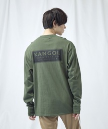 KANGOL/カンゴール コラボ 別注ロゴ刺繍 L/S オーバーサイズカットソー 長袖Tシャツ