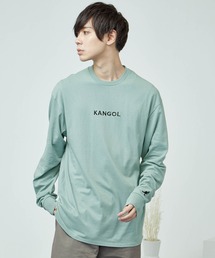 KANGOL/カンゴール コラボ 別注ロゴ刺繍 L/S オーバーサイズカットソー 長袖Tシャツ