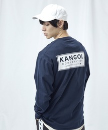 KANGOL/カンゴール コラボ 別注ロゴ刺繍 L/S オーバーサイズカットソー 長袖Tシャツ