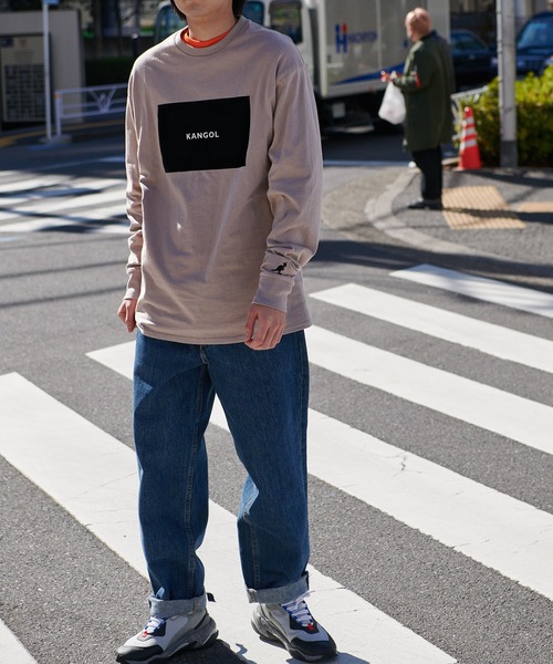 KANGOL/カンゴール コラボ 別注ロゴ刺繍 L/S オーバーサイズ